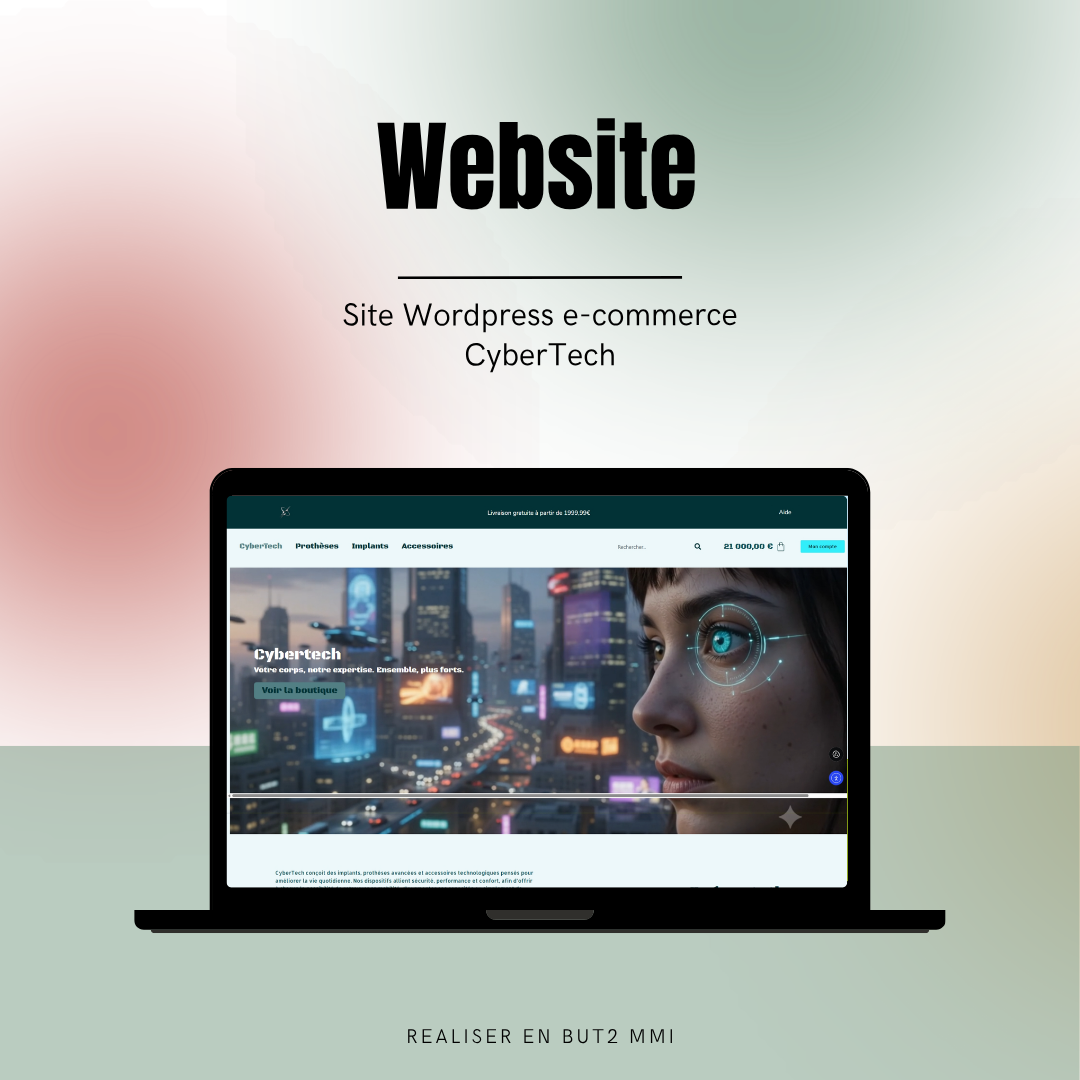 Maquettes du site e-commerce CyberTech