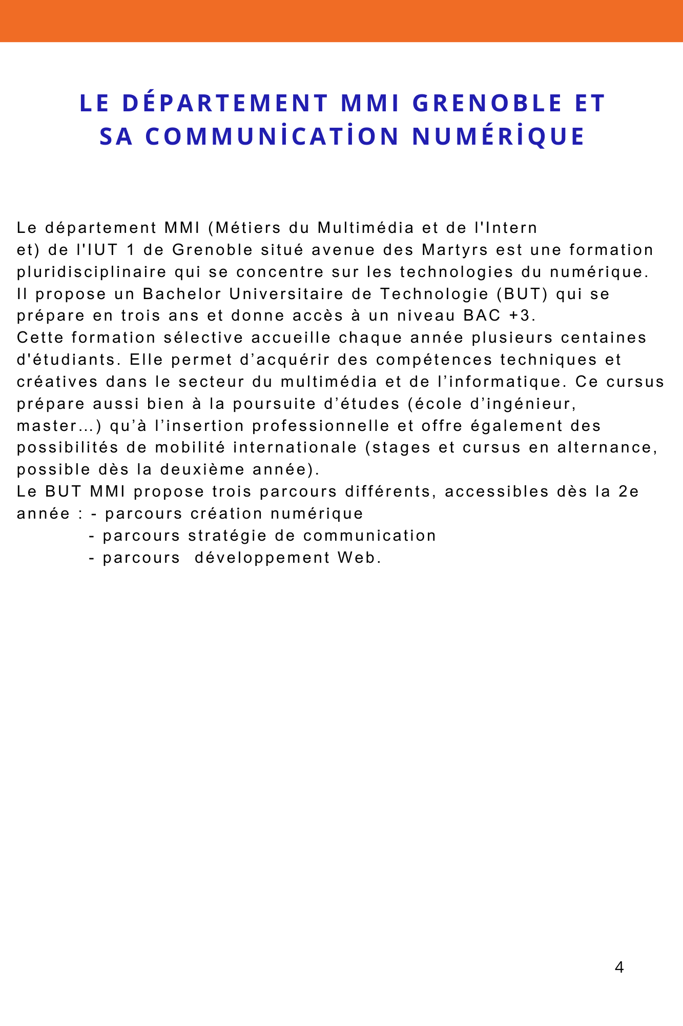 Capture du site vitrine