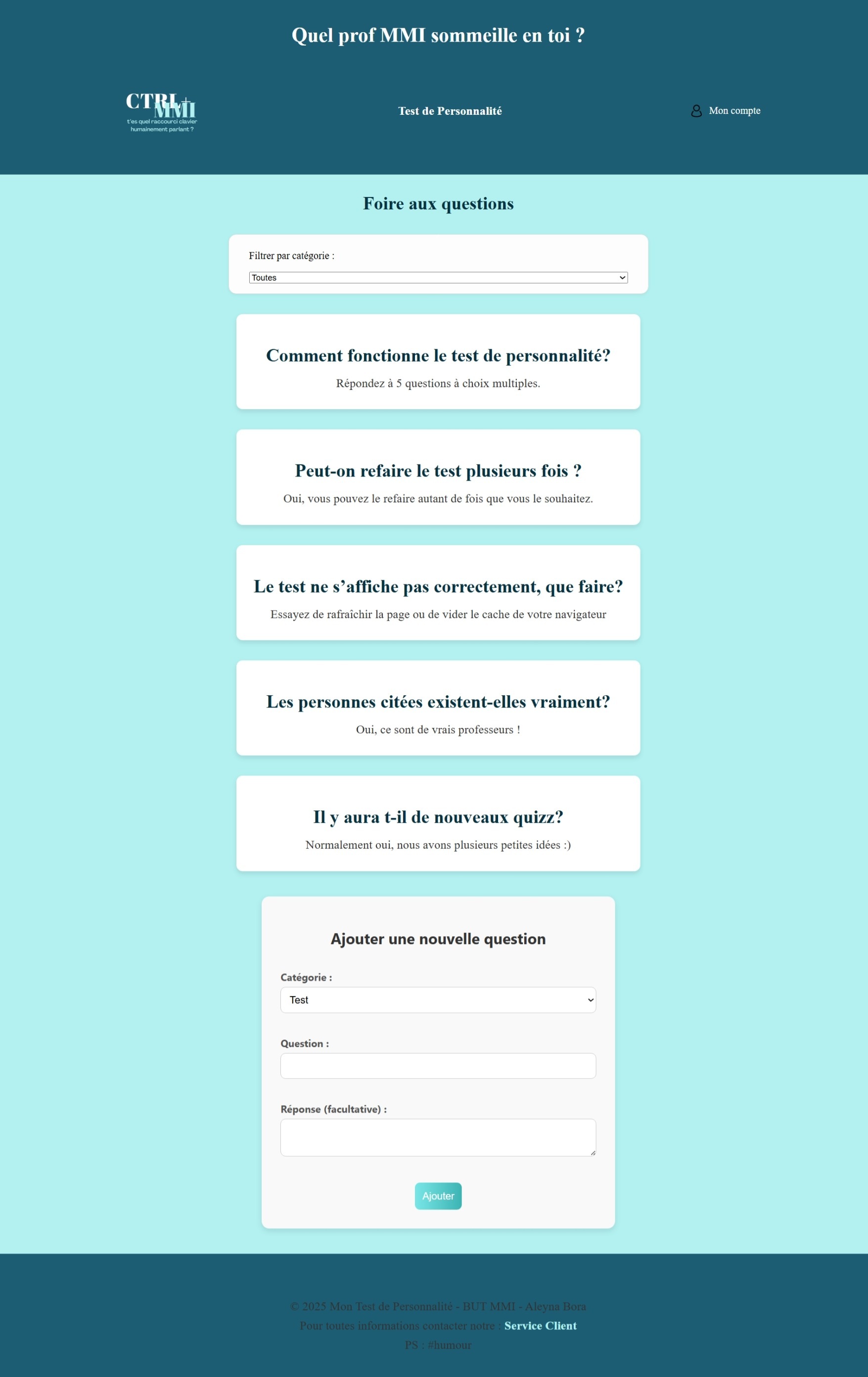Capture du site vitrine