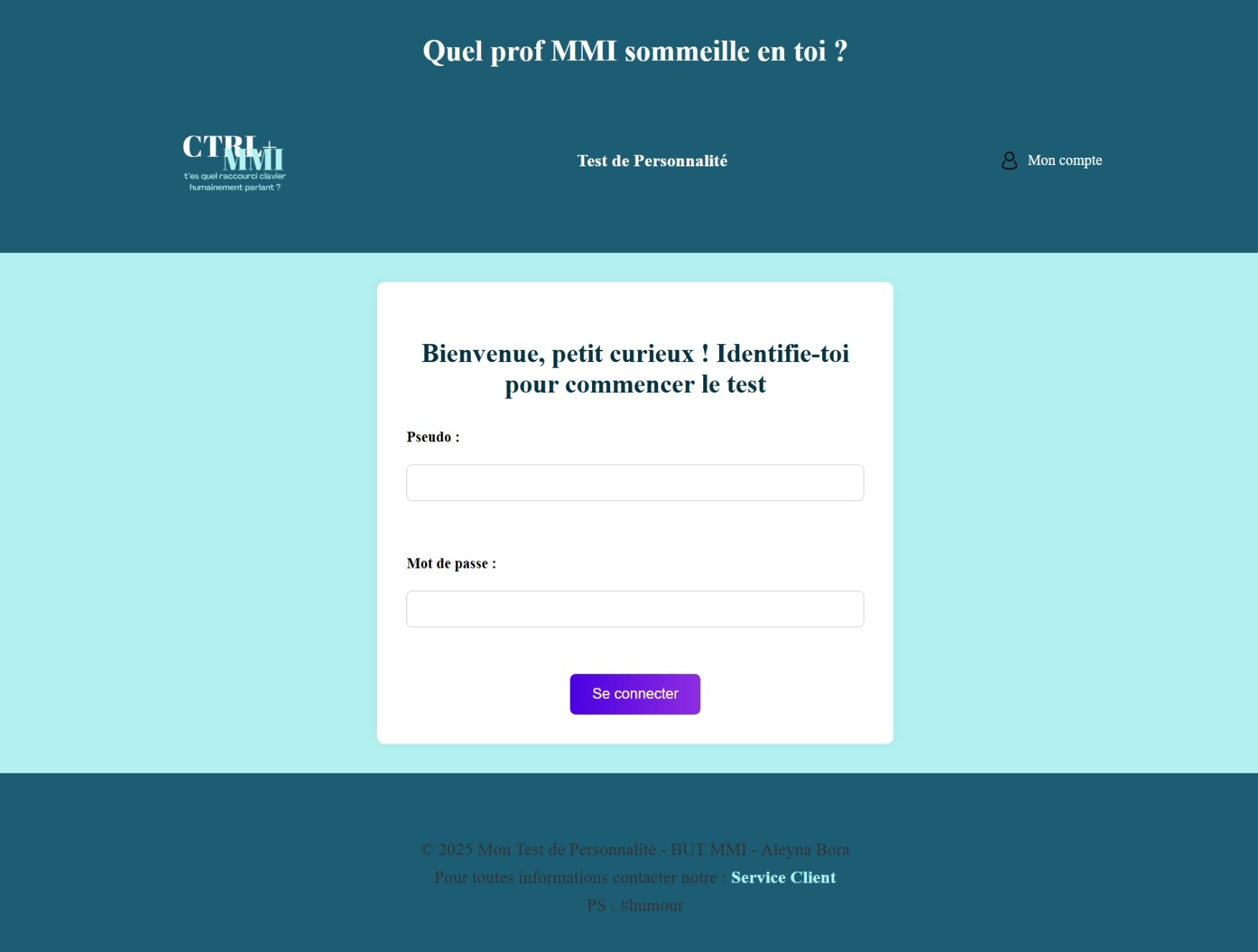 Capture du site vitrine