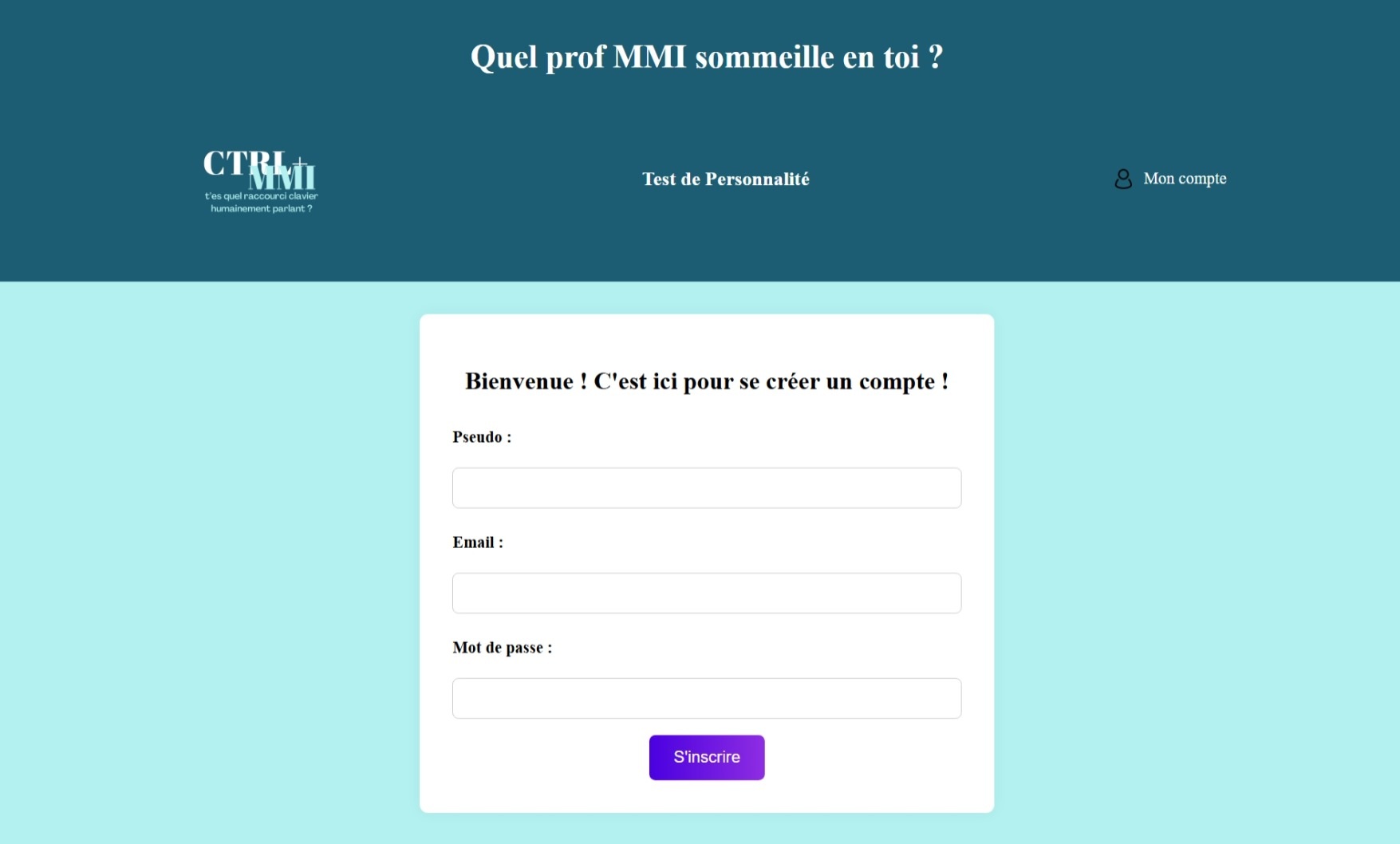 Capture du site vitrine
